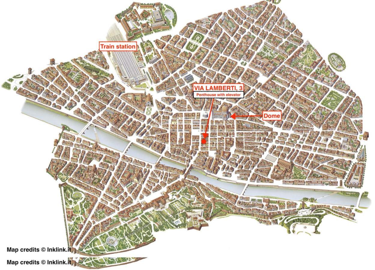 Via Lamberti, 3 - Florence Charming Apartments - Charming And Historic 5Th-Floor Attic Apartment With Elevator In A Building At The Heart Of Vibrant Florence, Just A 2-Minute Walk From All Attractions 外观 照片